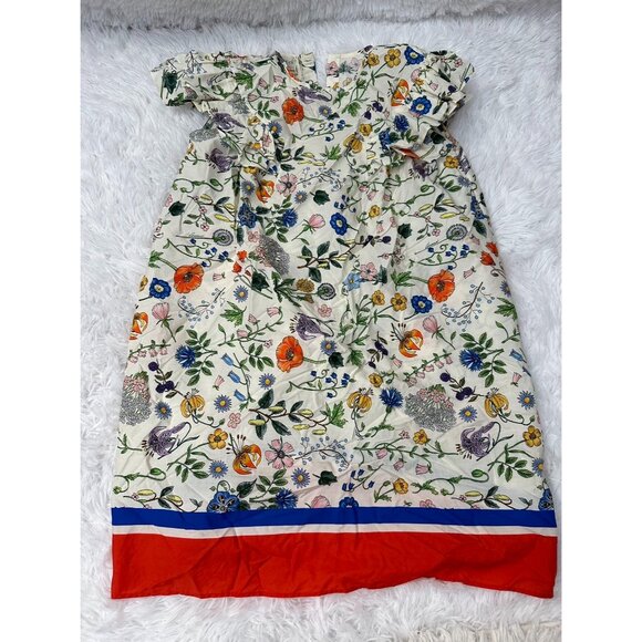 Gucci Kids Floral Print Dress With Striped Hem Dress Multicolor 608206 Size10 - Picture 2 of 7